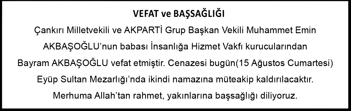 VEFAT ve BAŞSAĞLIĞI